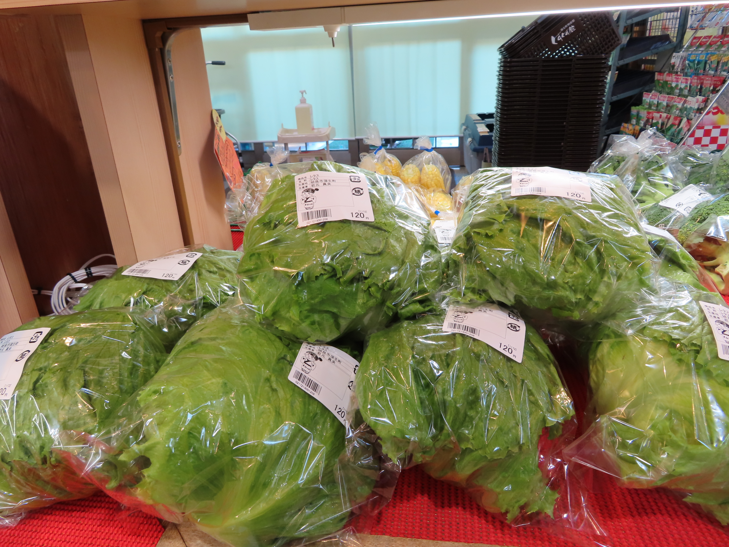 有機ほうれ草となっぱ 蒲生町物産館くすくす館